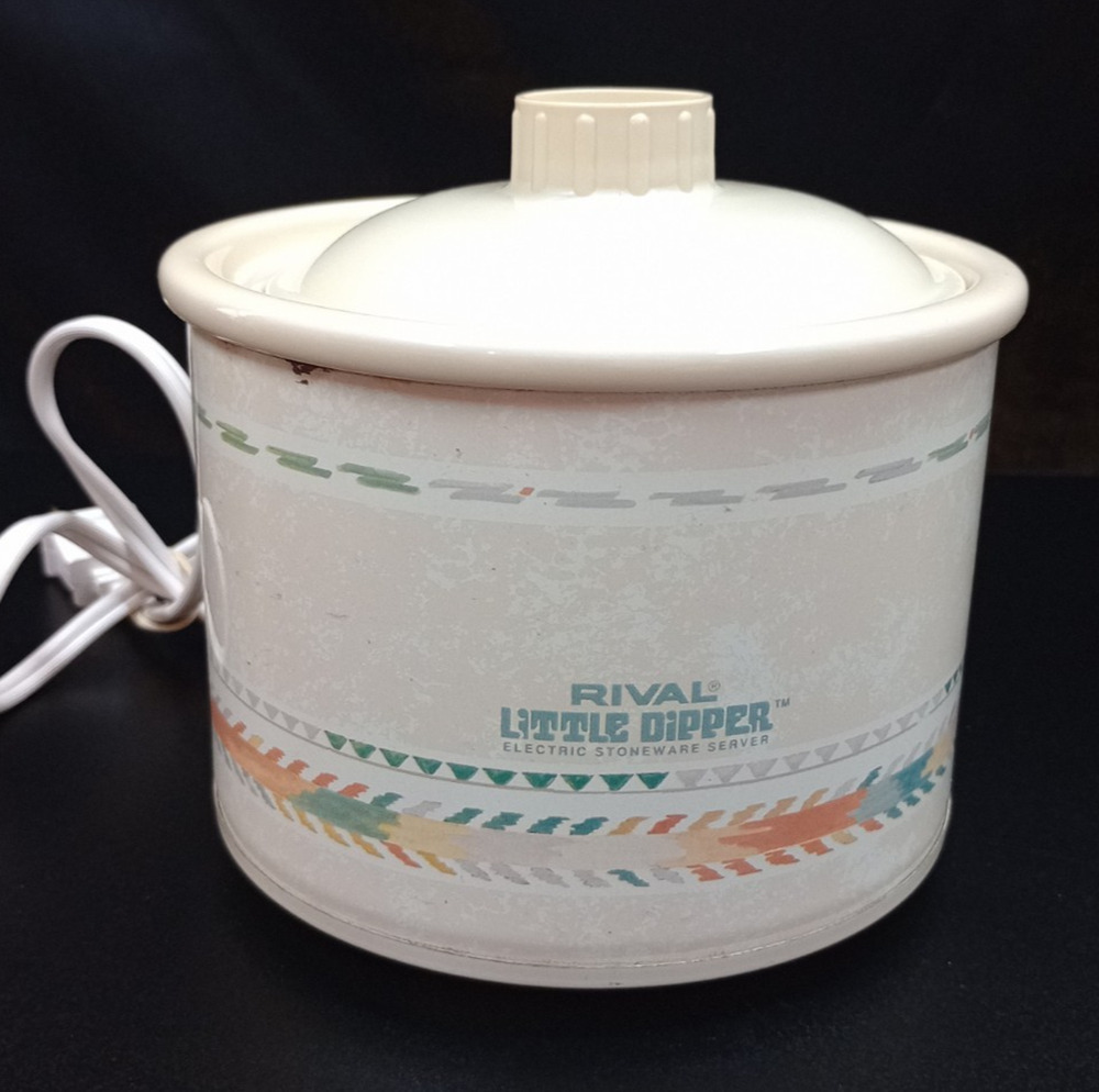 Rival USA 1988 Little Dipper Mini Electric Crock Pot Southwest 3204 Slow Cooker